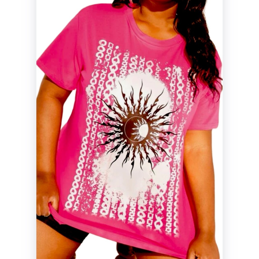 Beautiful pink top 95%cotton 5% Elastane